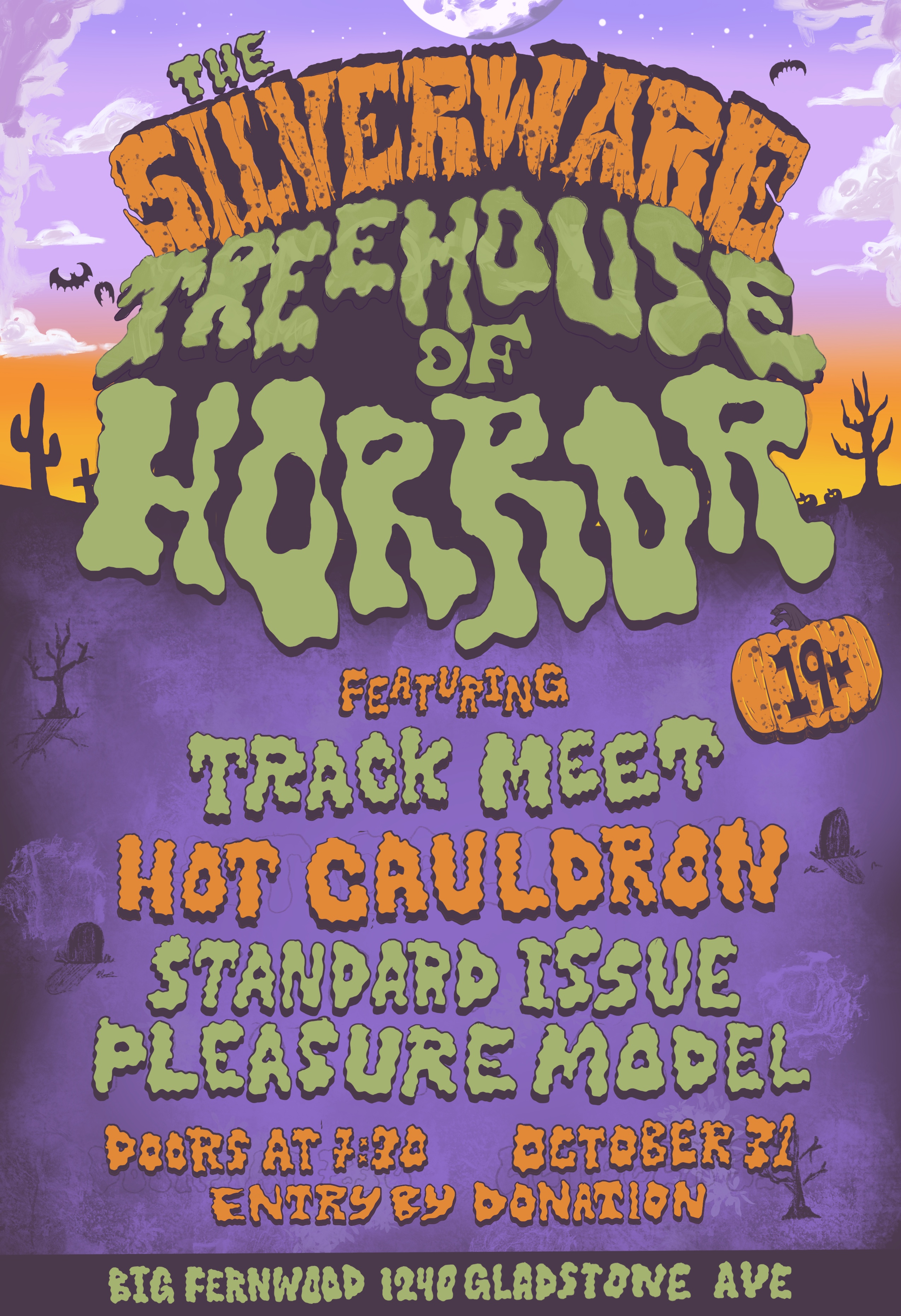 Silverware’s treehouse of horror show poster