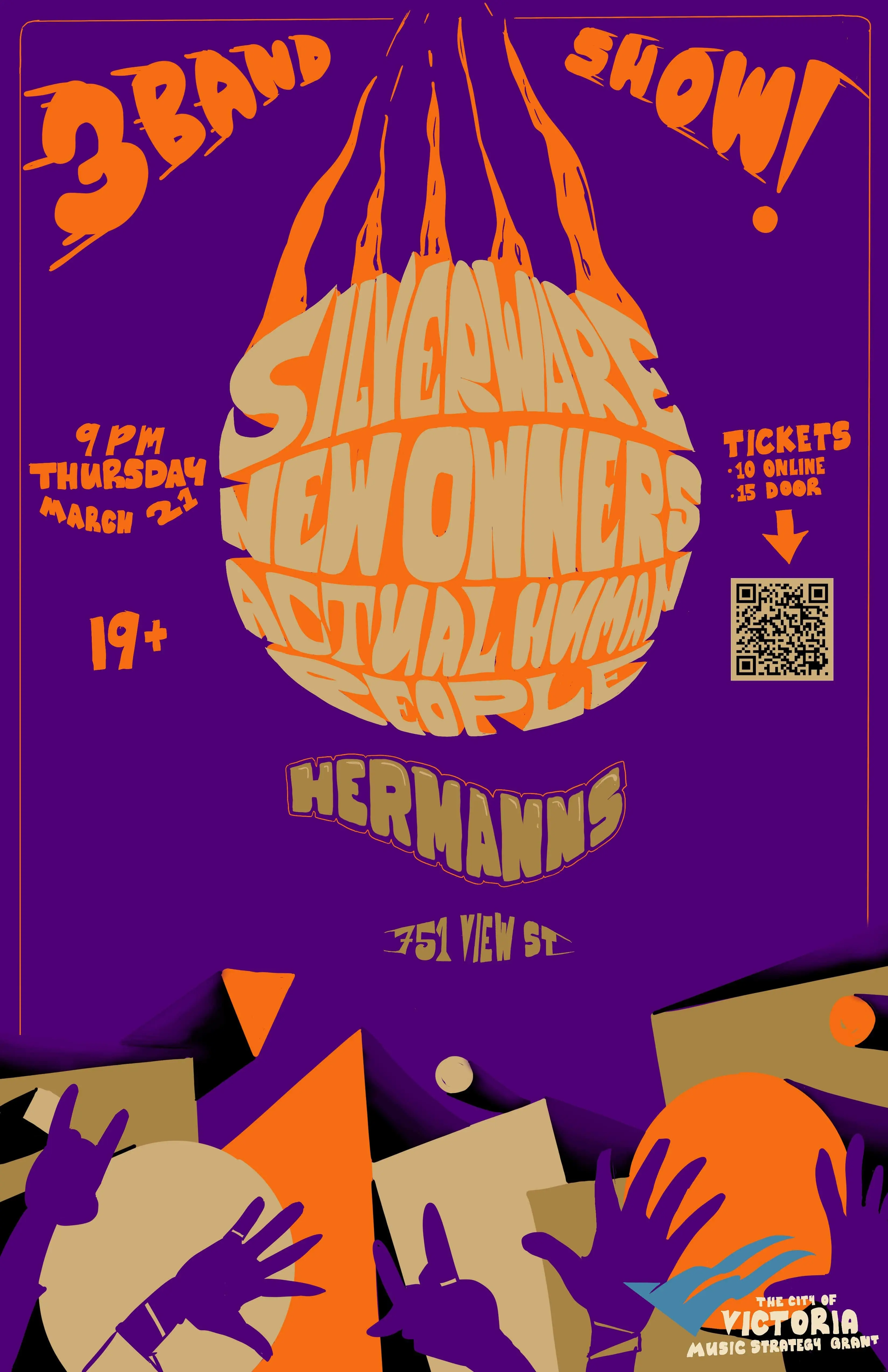 Silverware Herman's upstairs final goodbye show poster